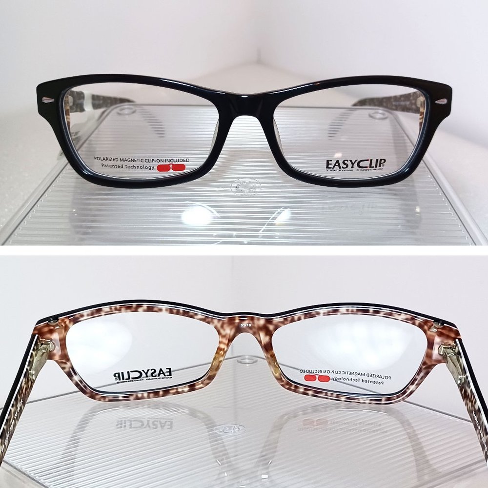 Kid's EasyClip Eyeglasses w/ Clip-on Sunglasses - Beige Pink Black Digital Camo